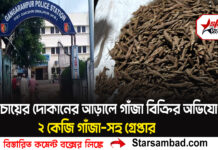 চায়ের দোকানের আড়ালে গাঁজা বিক্রির অভিযোগ, ২ কেজি গাঁজা-সহ গ্রেপ্তার