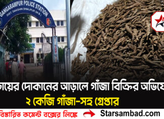 চায়ের দোকানের আড়ালে গাঁজা বিক্রির অভিযোগ, ২ কেজি গাঁজা-সহ গ্রেপ্তার